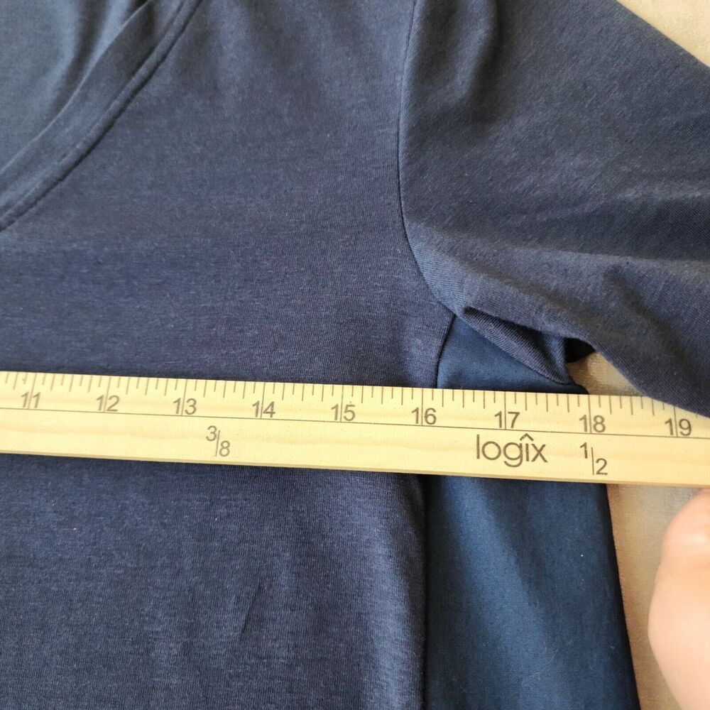 Hinson Wu Christy Dress Knit Jersey A-line Navy Dress pockets SMALL MSRP: $200 - Picture 10 of 11